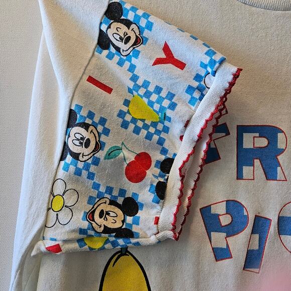 Vintage [Read/Flaw] 90s Disney Mickey Fresh Picked Sleepshirt One Size - Picture 6 of 10